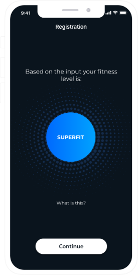 Fitness Level Screen
