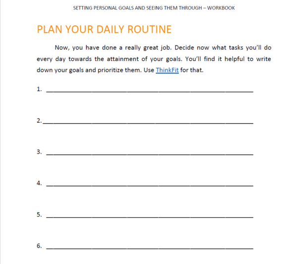 Setting Personal Goals Workbook (ThinkFit Edit) - Image 2