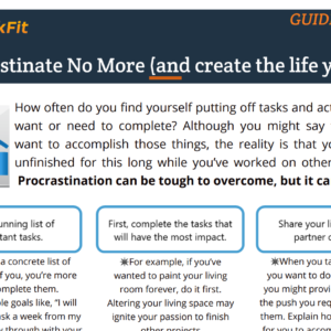 Procrastinate no more - ThinkFit Edit