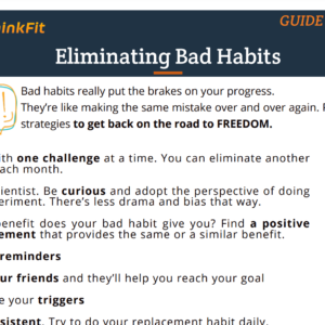 Eliminate Bad Habits checklist - ThinkFit Edit