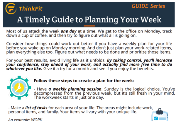 A Timely Guide to Planning Your Week (ThinkFit Edit)